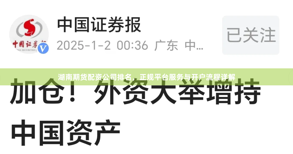 湖南期货配资公司排名，正规平台服务与开户流程详解