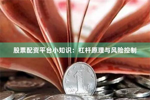股票配资平台小知识：杠杆原理与风险控制