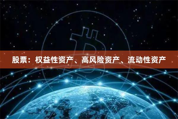 股票：权益性资产、高风险资产、流动性资产